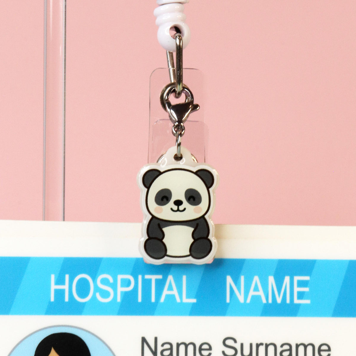 Kawaii Panda Badge Charm