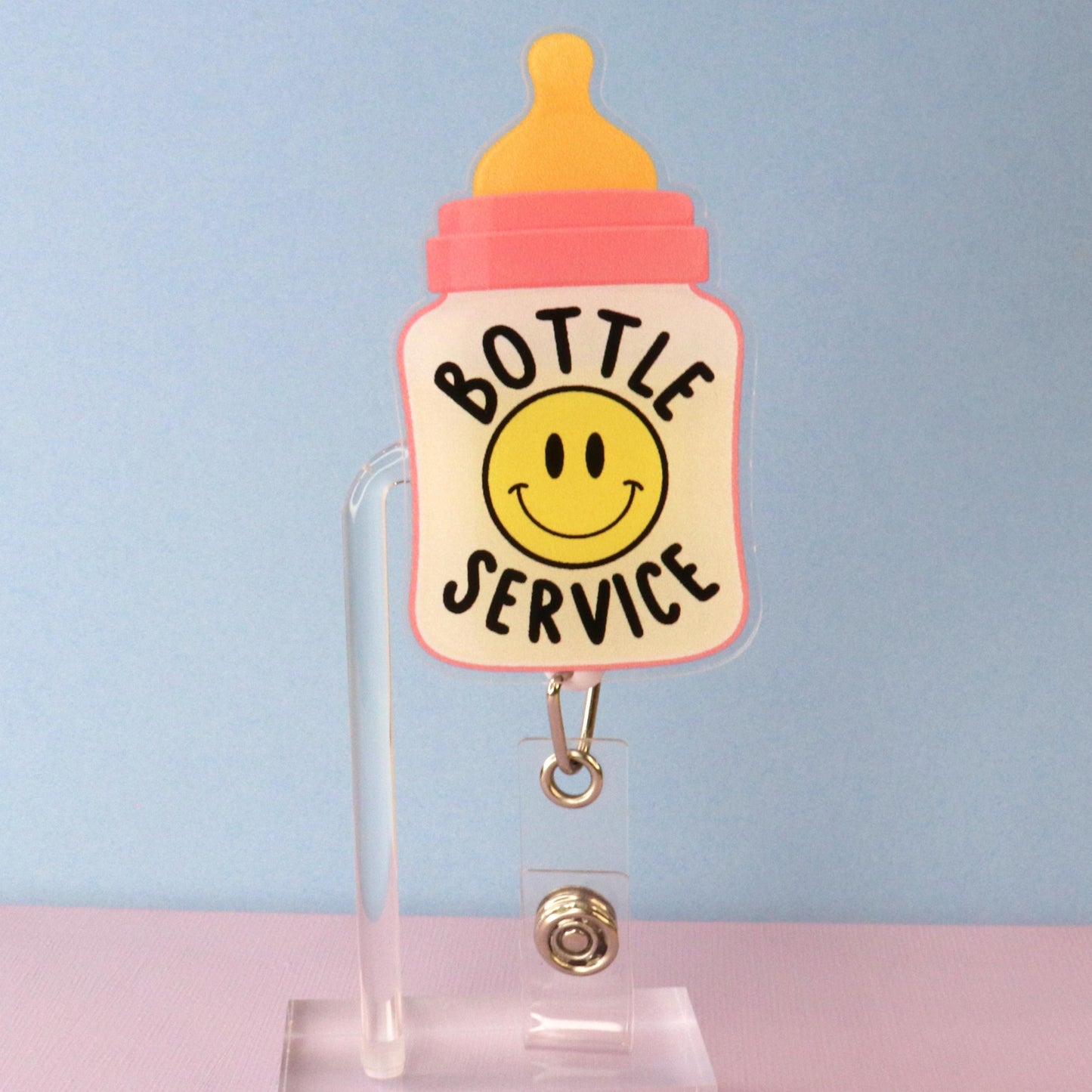 Funny Labor and Delivery Nurse Badge Reel: Bottle Service
