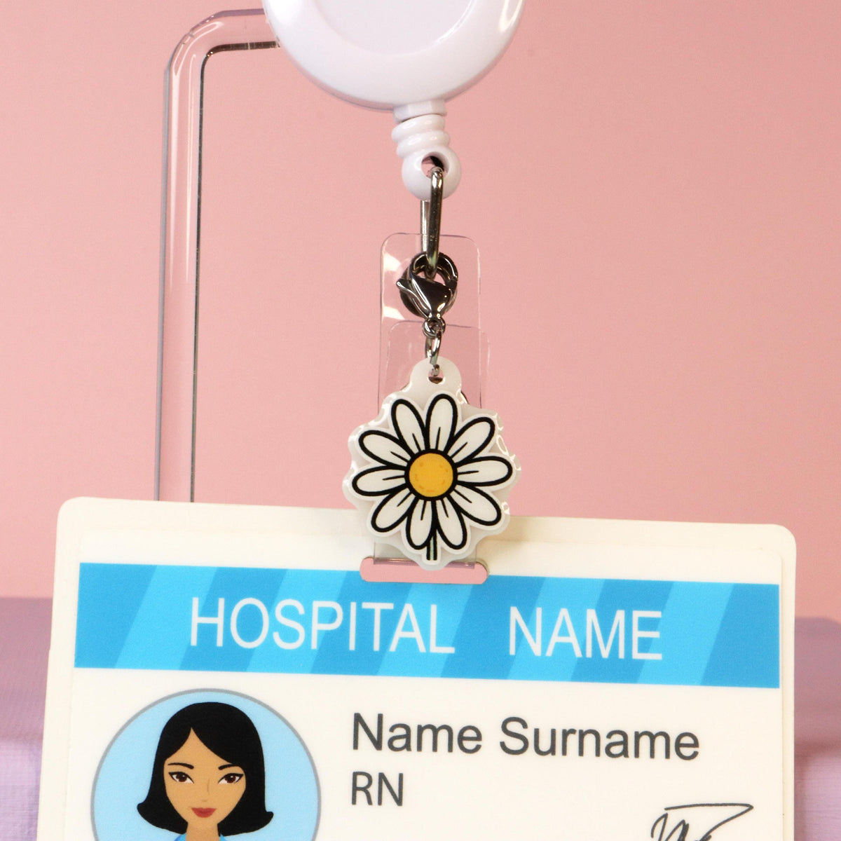 Daisy Badge Charm