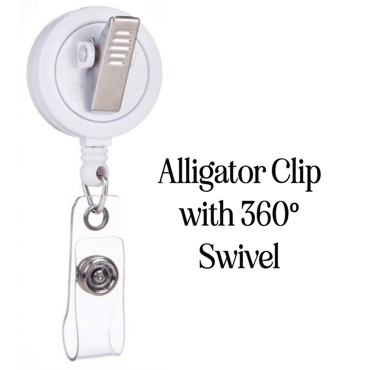 Badge Reel and Topper Combo Pack - Heart - Acclaim Status Co Acclaim Status Co Pink Vertical TopperAlligator Clip