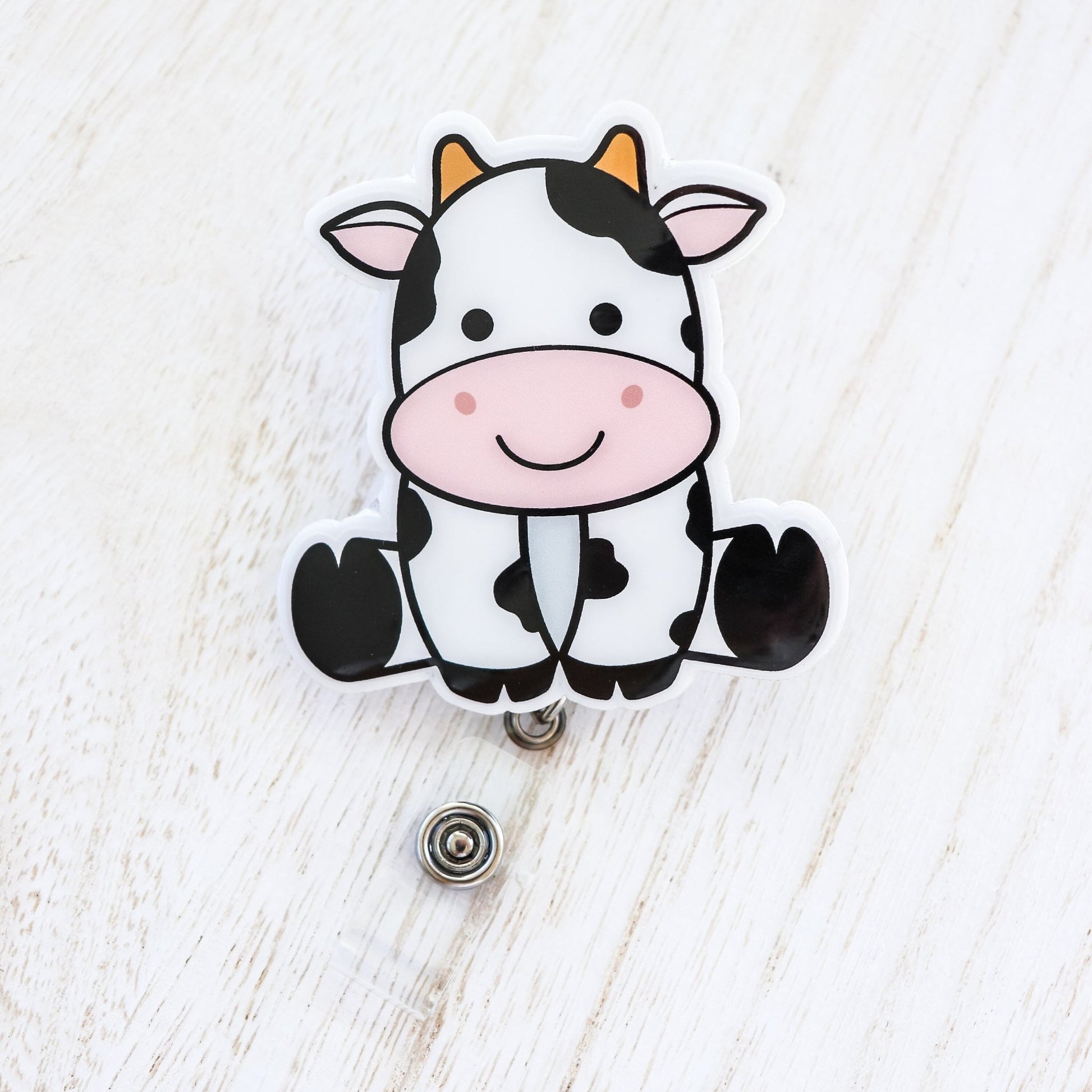 Badge Reel - Cow - Acclaim Status Co Acclaim Status Co Alligator Clip