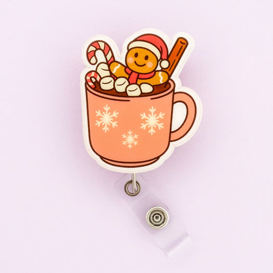 Badge Reel - Gingerbread Hot Cocoa - Acclaim Status CoAcclaim Status CoAlligator Clip