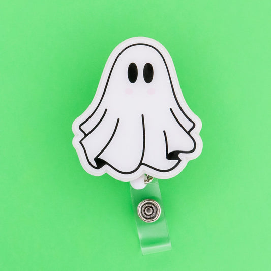 Badge Reel - Halloween Ghost - Acclaim Status CoAcclaim Status CoAlligator Clip