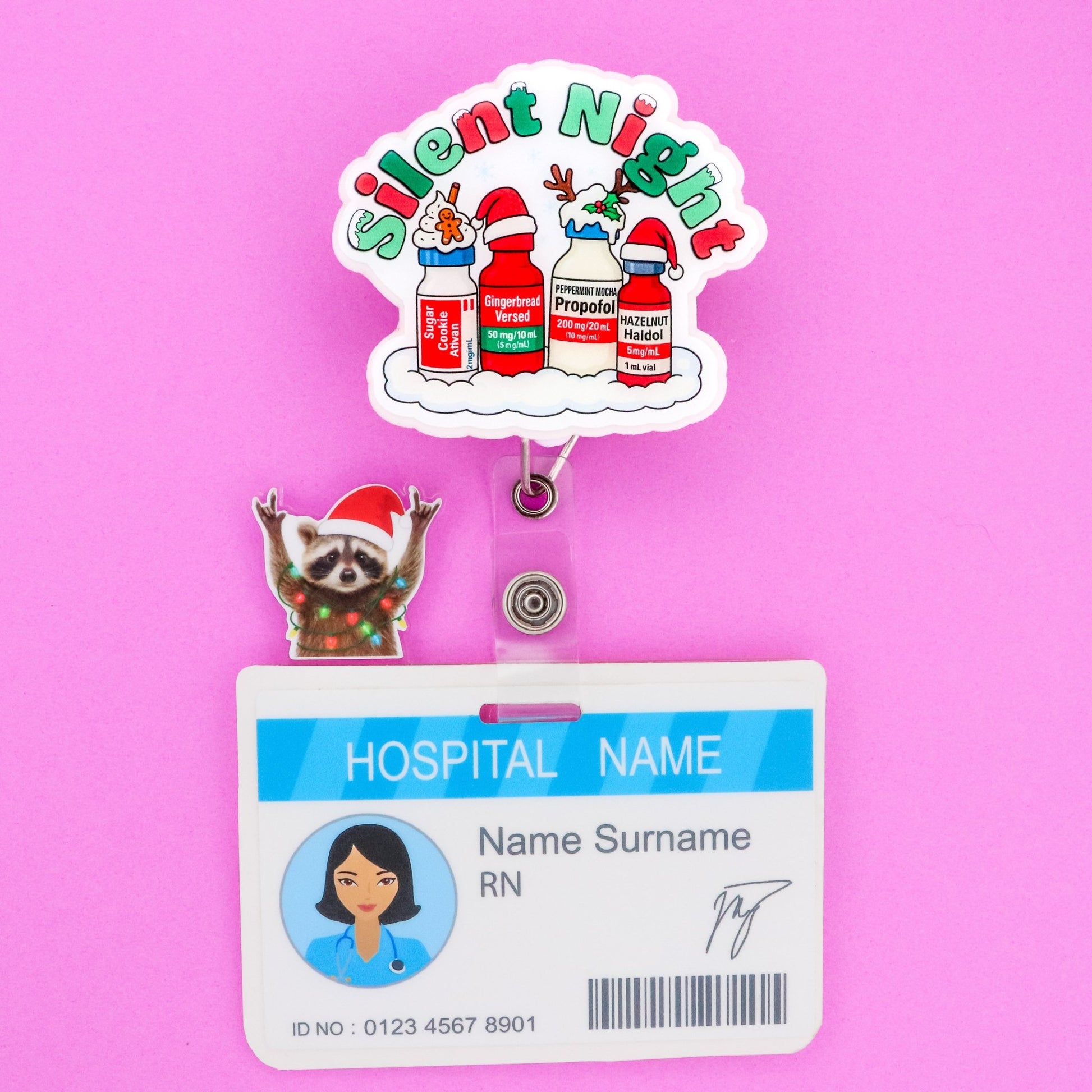 Badge Reel - Silent Night - Acclaim Status CoAcclaim Status CoAlligator Clip