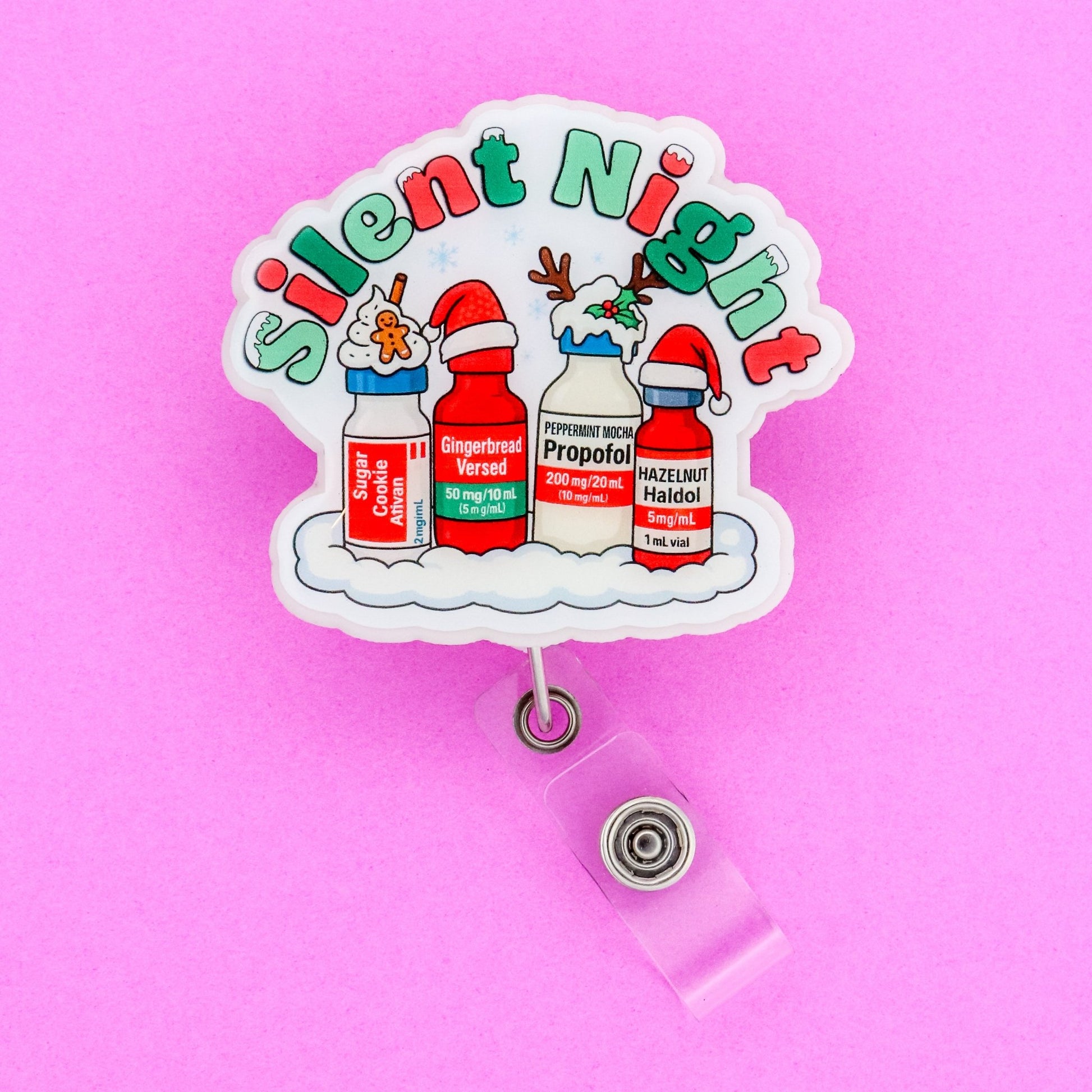 Badge Reel - Silent Night - Acclaim Status CoAcclaim Status CoAlligator Clip