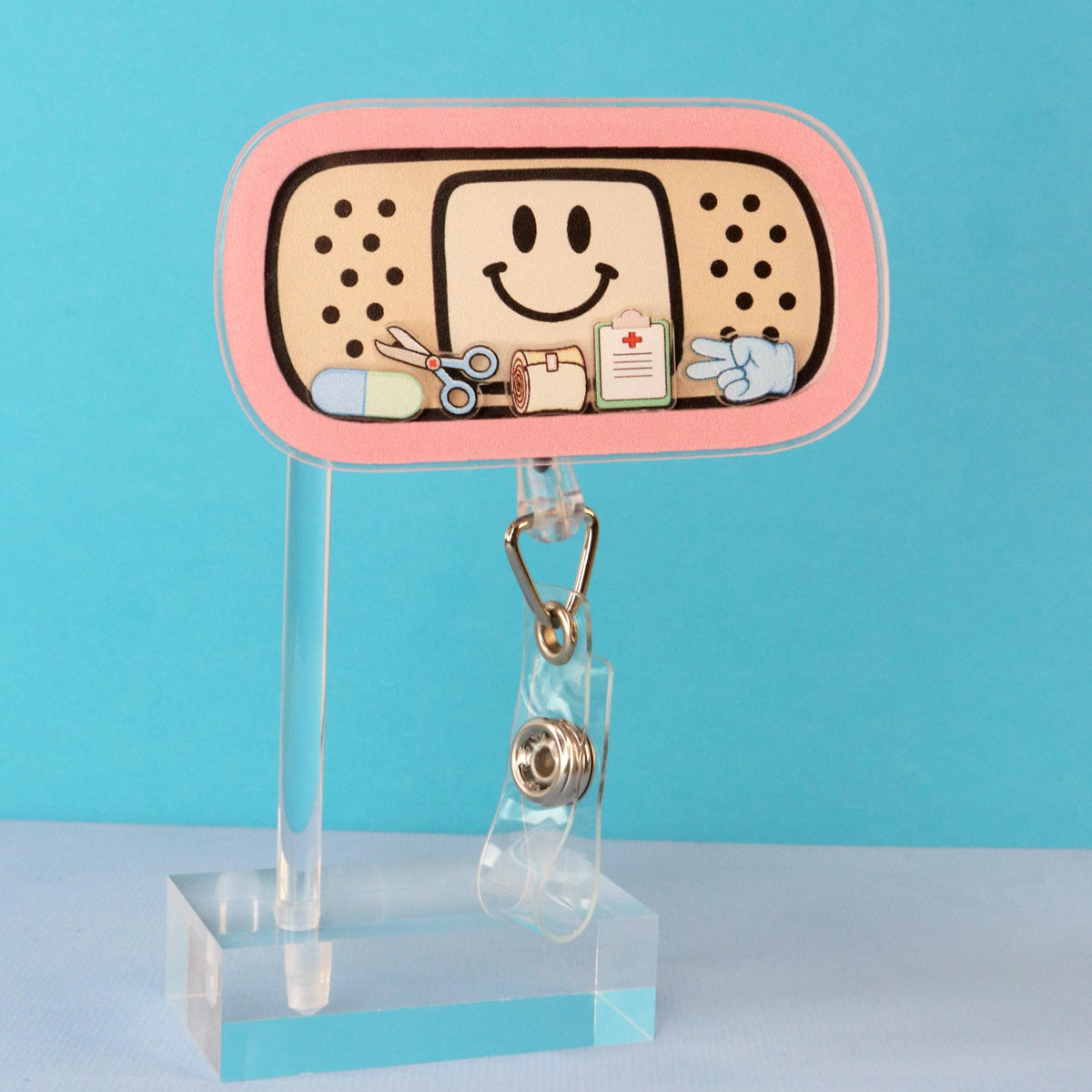 Bandaid Shaker Badge Reel: Nurse Gift | RN CNA LPN Healthcare Worker