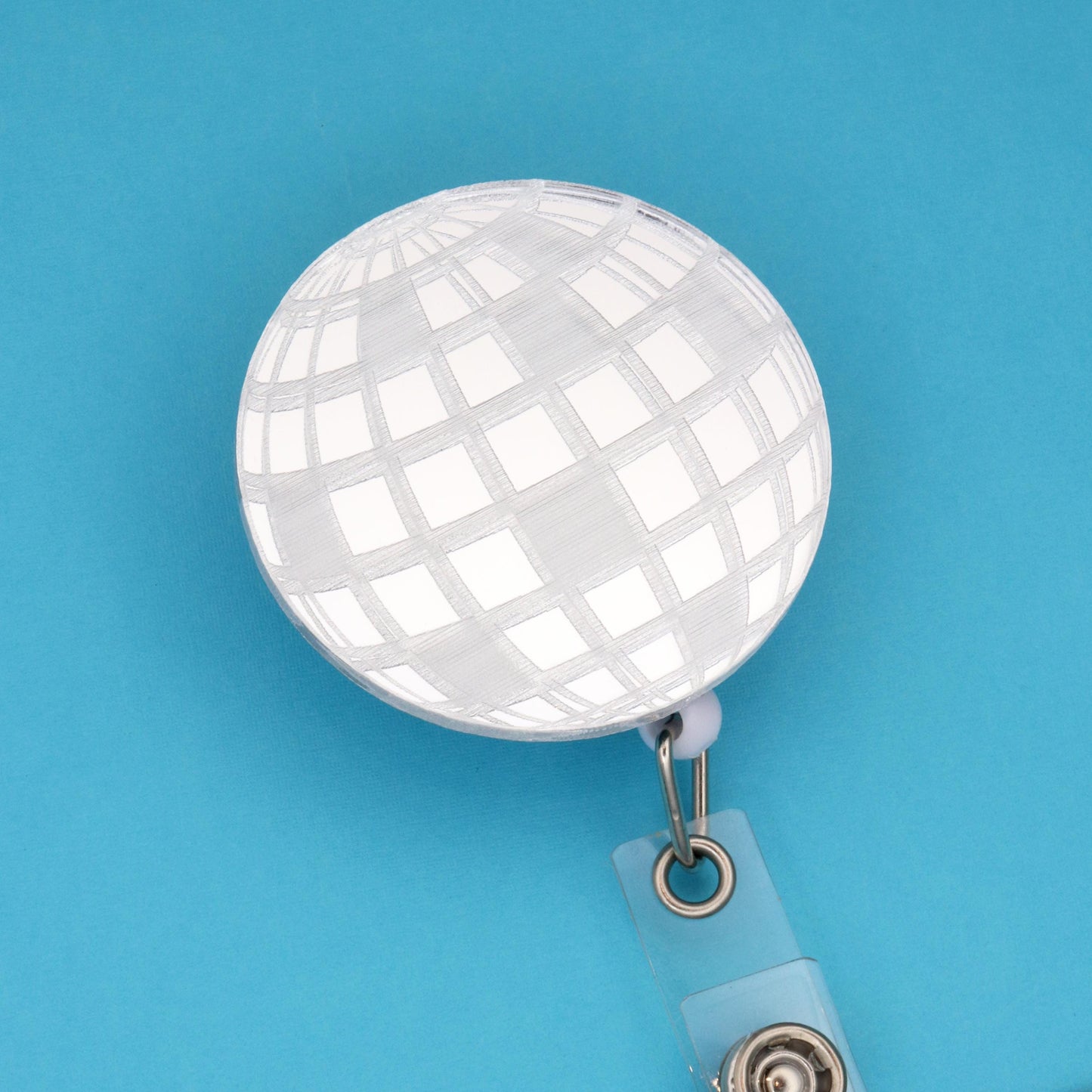 Nurse Badge Reel: Disco Ball Retractable ID Holder