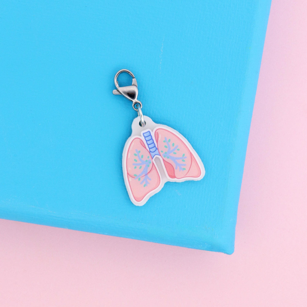 Lung Anatomy Badge Reel Charm | Respiratory Therapist Gift