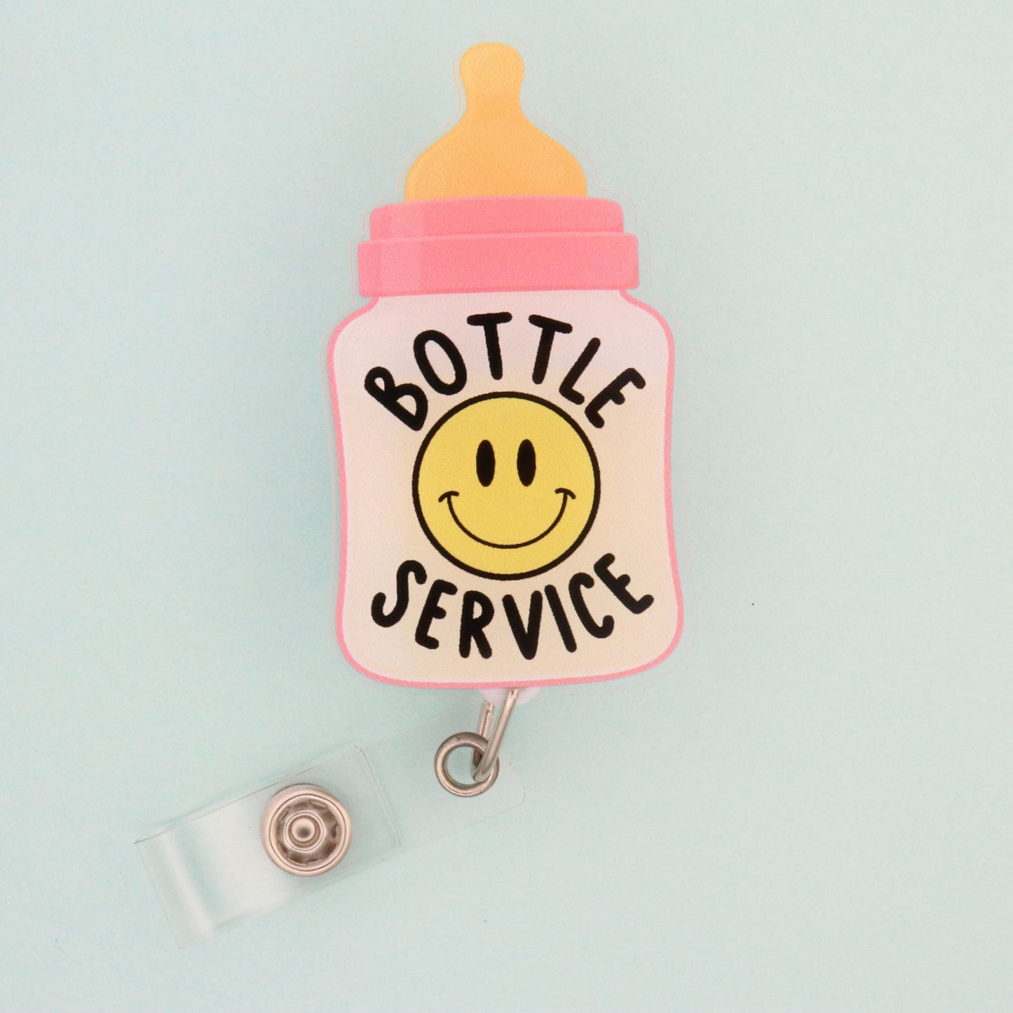 Funny Labor and Delivery Nurse Badge Reel: Bottle Service
