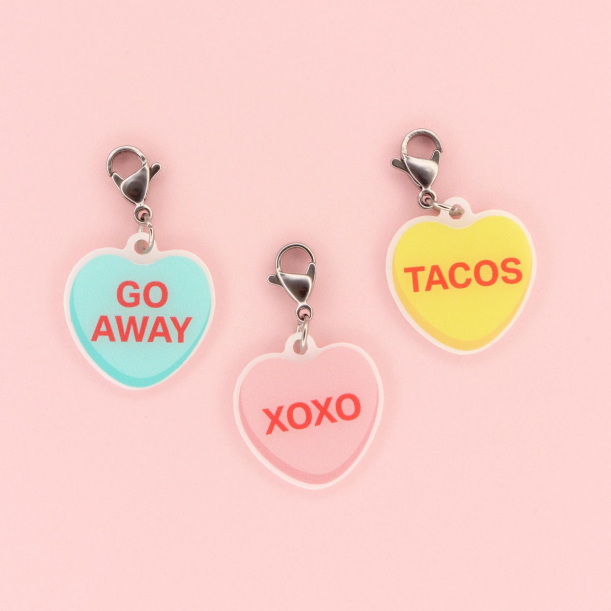 Valentine Badge Reel Charm | Candy Heart Clip On Charm | Nurse Accessory | Funny Medical Gift
