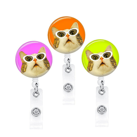 Funny Badge Reel - Cat Meme ER Nurse ID Retractable Badge Reel Am I the Drama? - Acclaim Status Co Acclaim Status Co OrangeAlligator Clip