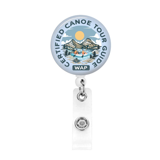 Funny Nurse Badge Reel Cooter Canoe PureWick Tour Guide ER ICU Gift Medical Nursing ID Retractable Badge Holder Nursing - Acclaim Status Co Acclaim Status Co Belt ClipBlue