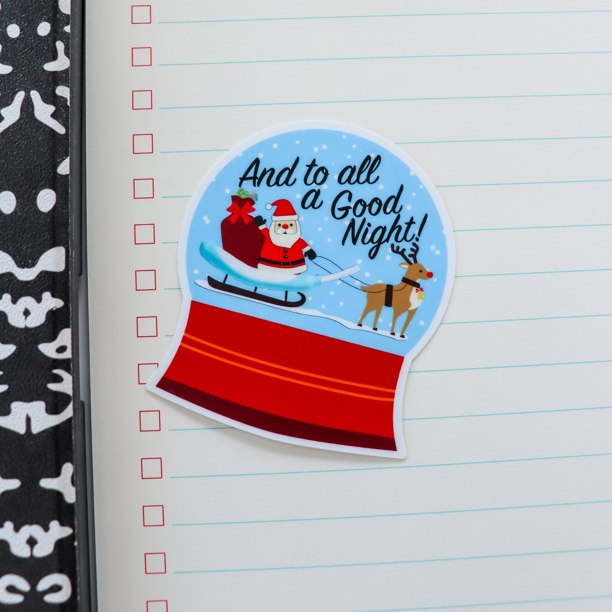 Funny Nurse Sticker - Santa Cooter Canoe Purewick Christmas Snow Globe - Acclaim Status CoAcclaim Status CoBlue