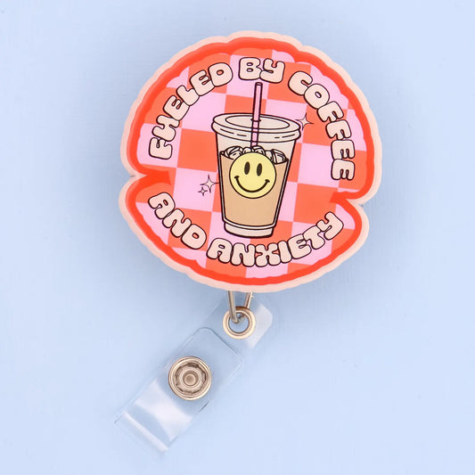 Funny Badge Reel - Fueled by Caffeine & Anxiety