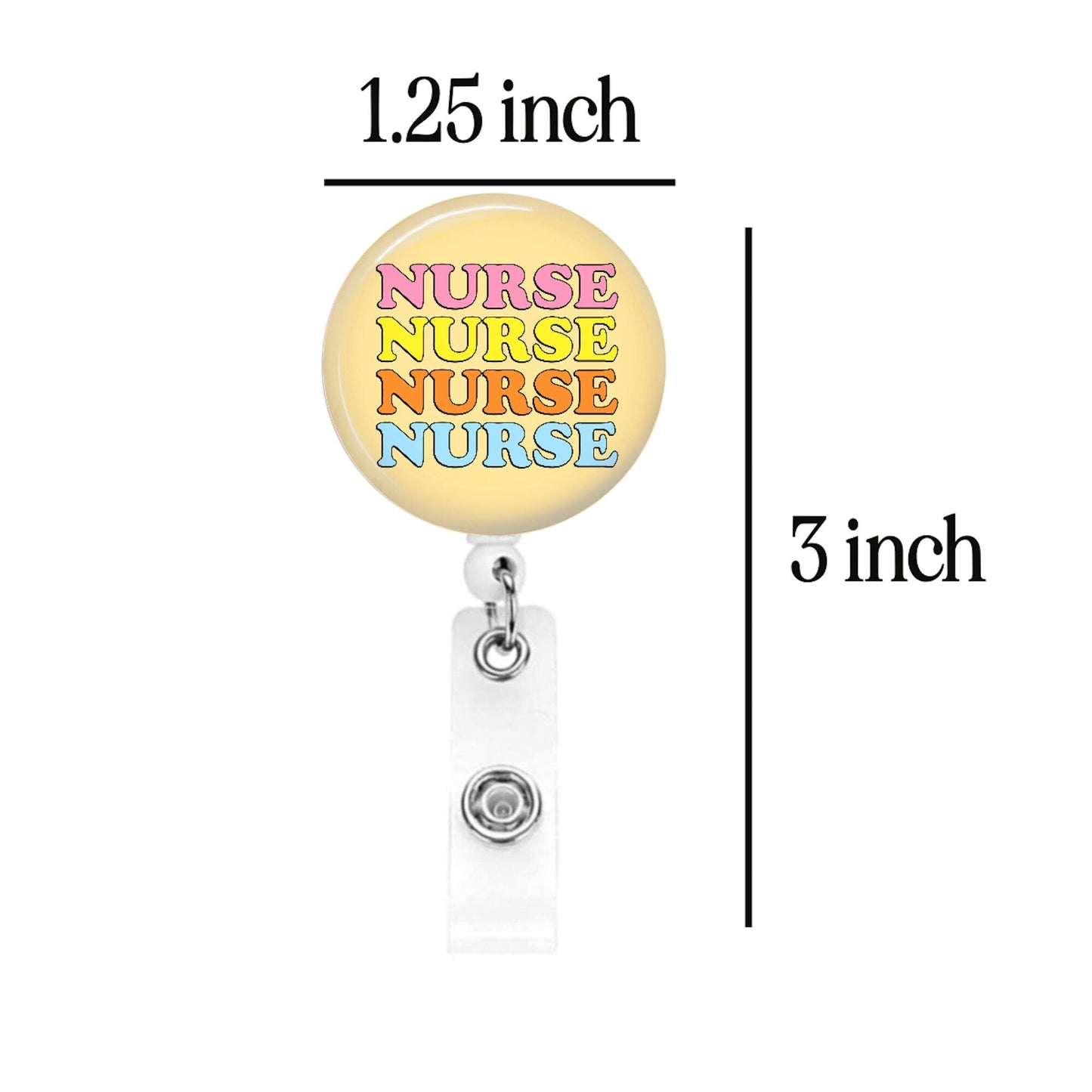 Nurse Badge Reel - ER Cute Gift Medical RN Colorful Nursing ID Retractable Badge Holder - Acclaim Status Co Acclaim Status Co Belt Clip