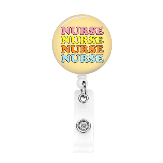 Nurse Badge Reel - ER Cute Gift Medical RN Colorful Nursing ID Retractable Badge Holder - Acclaim Status Co Acclaim Status Co Belt Clip