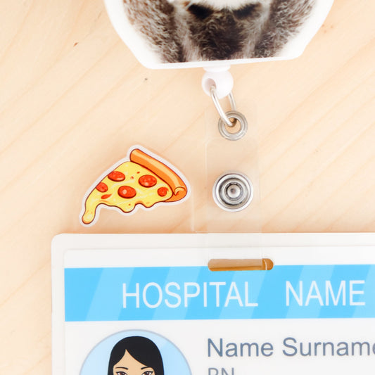 Pizza Badge Topper | Cute ID Badge Clip Accessory – ACLM Shop - Acclaim Status CoAcclaim Status CoHorizontal Badge