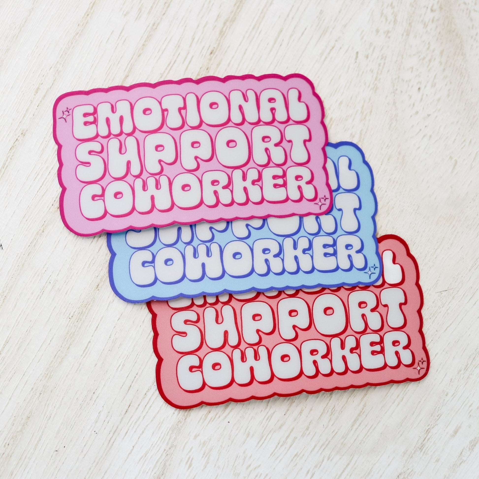 Sticker - Emotional Support Coworker - Acclaim Status Co Acclaim Status Co Blue