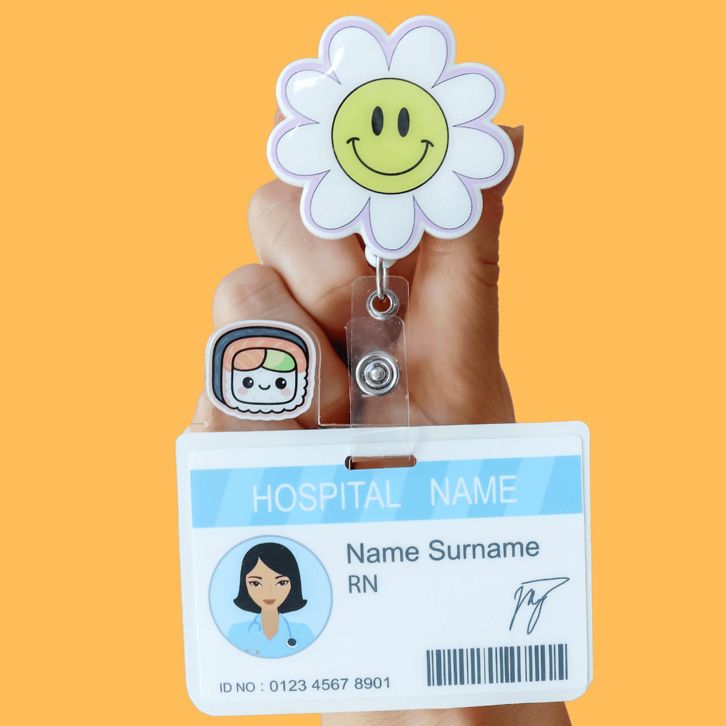 Sushi Badge Topper | Cute ID Badge Clip Accessory – ACLM Shop - Acclaim Status CoAcclaim Status CoHorizontal Badge
